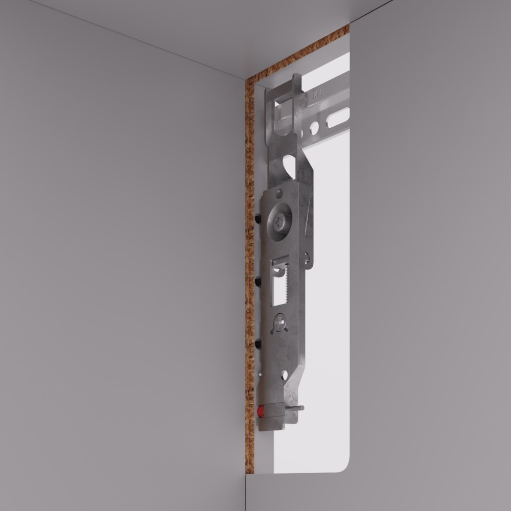 Подвеска корпусов скрытая с фиксатором, левая